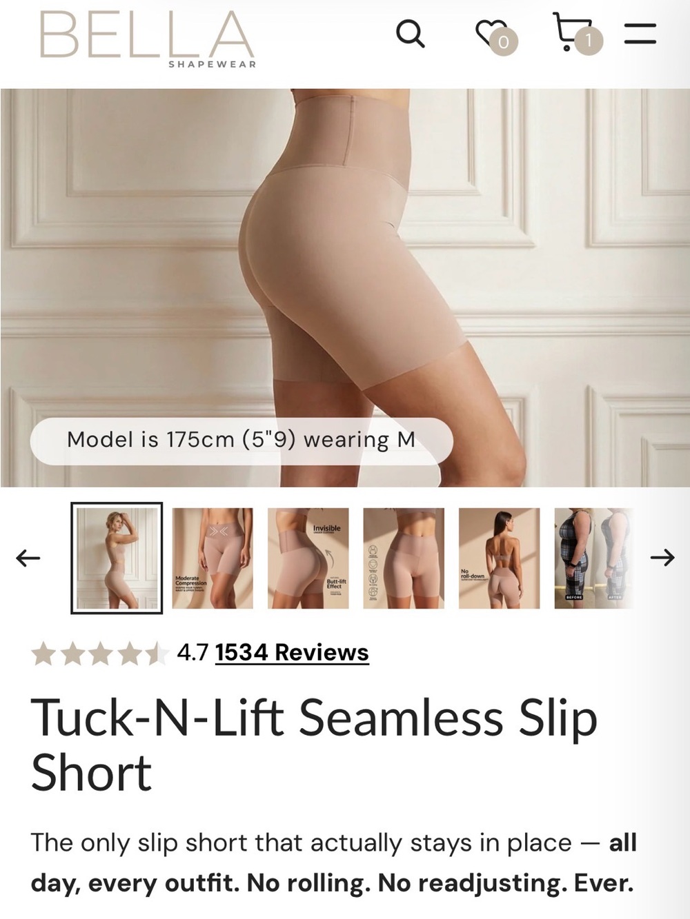 Seamless Nude Shaping High-Waist Shorts - Picture 5 of 8